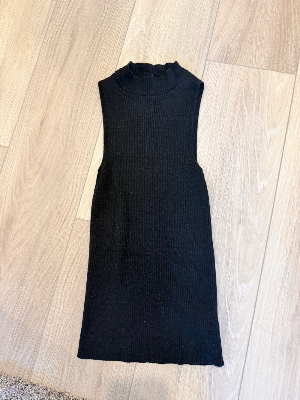 Kut from the Kloth Black Ribbed Sleeveless Mini Top